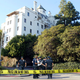 Police rope off the area outside Chateau Marmont, where the Kidman attack took place.